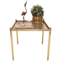 Vintage Mid Century Modern Messing Und Rauchglas Tisch von MCMeffect
