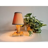 Vintage Mid Century Modern Tisch Marmor Lampe 70Er von MCMeffect