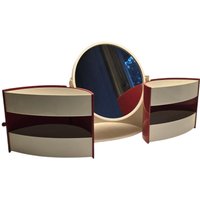 Vintage Space Age Faltbarer Schminkkasten Mit Schubladen Und Spiegel Vintage Space Age Faltbarer Schminkkasten Mit Schubladen Und Spiegel von MCMeffect