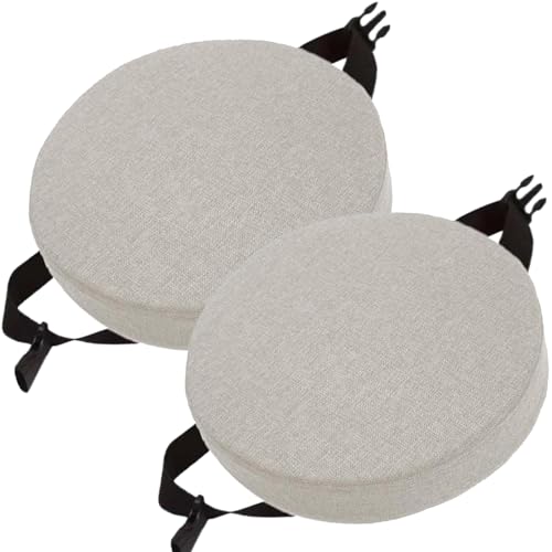 Barhocker-Kissen, rundes Stuhlkissen mit Bändern von 1, 2, 4, Sitzkissen für Stühle, rutschfeste Bistrostuhl-Pads mit maschinenwaschbarem Bezug für Garten, Zuhause und Büro (#1,30 x 5 cm (2 Stück)) Barhocker-Kissen, rundes Stuhlkissen mit Bändern von 1, 2, 4, Sitzkissen für Stühle, rutschfeste Bistrostuhl-Pads mit maschinenwaschbarem Bezug für Garten, Zuhause und Büro (#1,30 x 5 cm (2 Stück)) von MCNDSI