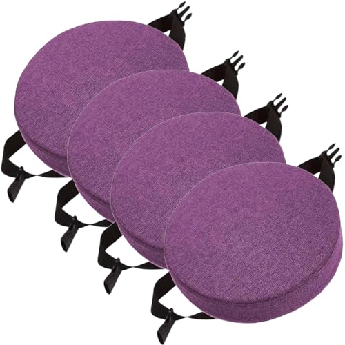 Barhocker-Kissen, rundes Stuhlkissen mit Bändern von 1, 2, 4, Sitzkissen für Stühle, rutschfeste Bistrostuhl-Pads mit maschinenwaschbarem Bezug für Garten, Zuhause und Büro (#12,25 x 3 cm (4 Stück) Barhocker-Kissen, rundes Stuhlkissen mit Bändern von 1, 2, 4, Sitzkissen für Stühle, rutschfeste Bistrostuhl-Pads mit maschinenwaschbarem Bezug für Garten, Zuhause und Büro (#12,25 x 3 cm (4 Stück) von MCNDSI