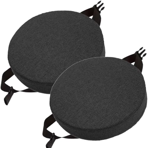 Barhocker-Kissen, rundes Stuhlkissen mit Bändern von 1, 2, 4, Sitzkissen für Stühle, rutschfeste Bistrostuhl-Pads mit maschinenwaschbarem Bezug für Garten, Zuhause und Büro (#8,35 x 3 cm, 2 Stück) Barhocker-Kissen, rundes Stuhlkissen mit Bändern von 1, 2, 4, Sitzkissen für Stühle, rutschfeste Bistrostuhl-Pads mit maschinenwaschbarem Bezug für Garten, Zuhause und Büro (#8,35 x 3 cm, 2 Stück) von MCNDSI