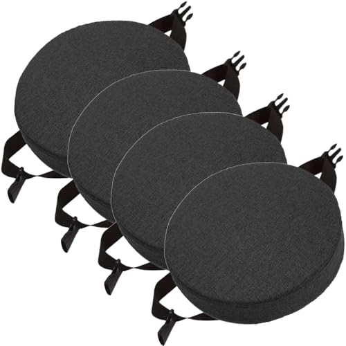 Barhocker-Kissen, rundes Stuhlkissen mit Bändern von 1, 2, 4, Sitzkissen für Stühle, rutschfeste Bistrostuhl-Pads mit maschinenwaschbarem Bezug für Garten, Zuhause und Büro (#8,40 x 8 cm (4 Stück)) Barhocker-Kissen, rundes Stuhlkissen mit Bändern von 1, 2, 4, Sitzkissen für Stühle, rutschfeste Bistrostuhl-Pads mit maschinenwaschbarem Bezug für Garten, Zuhause und Büro (#8,40 x 8 cm (4 Stück)) von MCNDSI