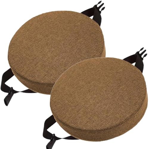 Barhocker-Kissen, rundes Stuhlkissen mit Bändern von 1, 2, 4, Sitzkissen für Stühle, rutschfeste Bistrostuhl-Pads mit maschinenwaschbarem Bezug für Garten, Zuhause und Büro (#9,40 x 3 cm (2 Stück) Barhocker-Kissen, rundes Stuhlkissen mit Bändern von 1, 2, 4, Sitzkissen für Stühle, rutschfeste Bistrostuhl-Pads mit maschinenwaschbarem Bezug für Garten, Zuhause und Büro (#9,40 x 3 cm (2 Stück) von MCNDSI