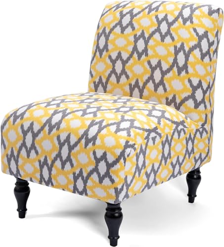 Cocktailsessel Bezug Ohne Armlehne,Stretch Stuhlhussen/Sofabezug Sesselschoner Sessel-Überwürfe onhe Armlehnen,langlebig,Waschbar,für Wohnzimmer Hotel Haus Esszimmer ( Color : Yellow/Gray , Size : 1pc von MCNDSI