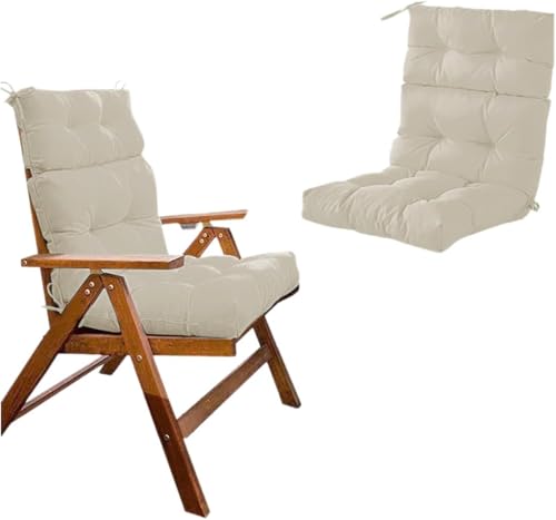 MCNDSI 2er-Set Hochlehner Auflagen Gartenstuhlauflagen Stuhlkissen Sitzkissen Garten Kissen Outdoor – Sitzpolster für Gartenstuhl Sessel Terasse Auflage Sitzauflage(C3) von MCNDSI