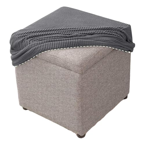MCNDSI Fußhocker Quadratisch 40x40/50x50 Hockerbezug Stretch Ottoman Cover Ottomane Schonbezug Hocker Hussen für Fußhocker Stretch Ottomane Abdeckung Hocker Protector Hockerabdeckung(A,40X40CM) von MCNDSI