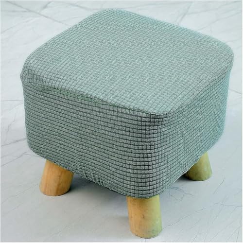 MCNDSI Fußhocker Quadratisch 40x40/50x50 Hockerbezug Stretch Ottoman Cover Ottomane Schonbezug Hocker Hussen für Fußhocker Stretch Ottomane Abdeckung Hocker Protector Hockerabdeckung(E,35X35CM) von MCNDSI