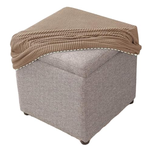 MCNDSI Fußhocker Quadratisch 40x40/50x50 Hockerbezug Stretch Ottoman Cover Ottomane Schonbezug Hocker Hussen für Fußhocker Stretch Ottomane Abdeckung Hocker Protector Hockerabdeckung(H,45x45cm) von MCNDSI