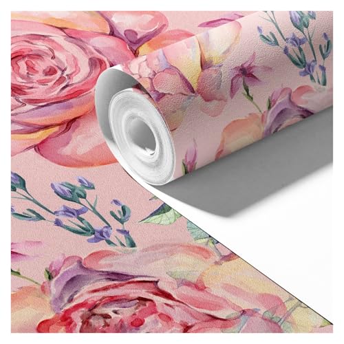 MCNDSI Möbelfolie Klebefolie Selbstklebende Folie Tapete 3D Vintage Blumen PVC Aufkleber Selbstklebend Tapeten für Küche Wohnzimmer Dekofolie(Style10,18x118inch/45x300cm) von MCNDSI