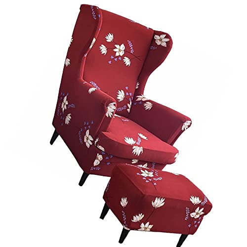MCNDSI Ohrensessel Überzug Mit Ottomane Schonbezug Stretch Sessel-Überwürfe Ohrensessel Schonbezüge Bezug Sesselhusse Tiger Stuhlbezug Mit Armlehne Hohe Rückenlehne (Color : #108) von MCNDSI