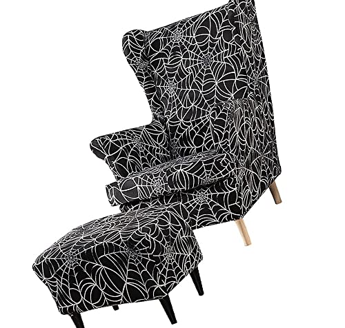 MCNDSI Ohrensessel Überzug Mit Ottomane Schonbezug Stretch Sessel-Überwürfe Ohrensessel Schonbezüge Bezug Sesselhusse Tiger Stuhlbezug Mit Armlehne Hohe Rückenlehne (Color : #49) von MCNDSI