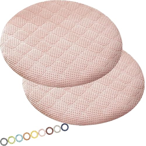 MCNDSI Rund Sitzkissen Stuhl Stuhlkissen 30/40/35/50/45 cm Sitzkissen Baumwolle Sitzpolster Stuhlauflage für Outdoor Indoor Gartenstuhl Küche oder Esszimmerstuhl(K6,2PCS_20INCH/50CM) von MCNDSI