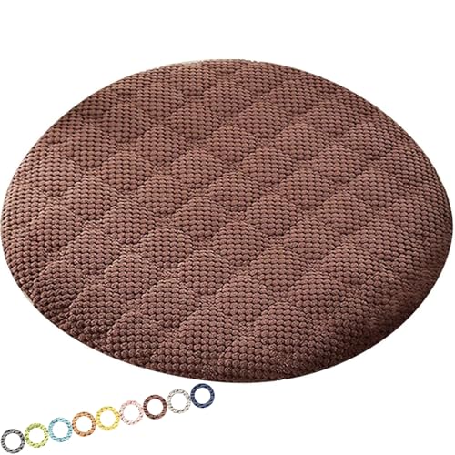 MCNDSI Rund Sitzkissen Stuhl Stuhlkissen 30/40/35/50/45 cm Sitzkissen Baumwolle Sitzpolster Stuhlauflage für Outdoor Indoor Gartenstuhl Küche oder Esszimmerstuhl(K7,1PC_14INCH/35CM) von MCNDSI