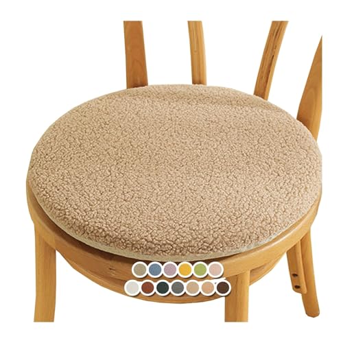 Sitzkissen Rund Stuhlkissen Stuhlauflage rutschfest Stuhlkissen Waschbar Sitzkissen Gartenstuhl für Esszimmerstühle Hocker Bürostühle(#5,14x14inch/35x35cm) von MCNDSI