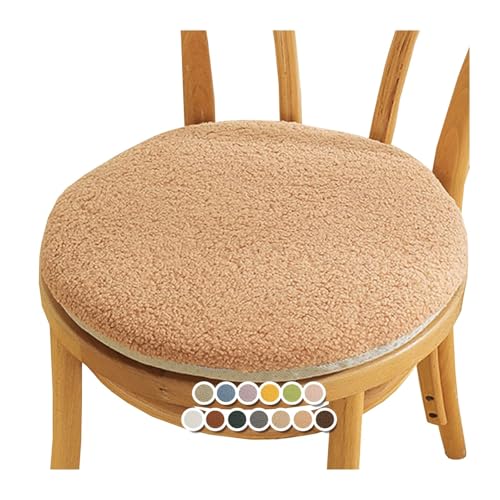 Sitzkissen Rund Stuhlkissen Stuhlauflage rutschfest Stuhlkissen Waschbar Sitzkissen Gartenstuhl für Esszimmerstühle Hocker Bürostühle(#6,16x16inch/40x40cm) von MCNDSI