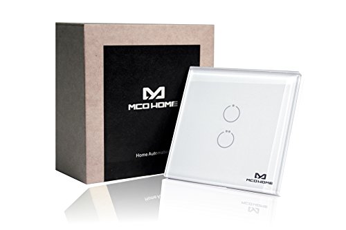 MCO Home Z-Wave Smart Glas-Wandschalter mit 2 Schalt-Relais und Szenensteuerung,weiß, MH-S412 MCO Home Z-Wave Smart Glas-Wandschalter mit 2 Schalt-Relais und Szenensteuerung,weiß, MH-S412 von FIBARO