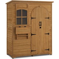 M MCombo Gartenschrank Geräteschuppen Holz 0926, 73×144×185 cm (Natur) von MCOMBO