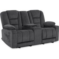 Mcombo - m Elektrisch 2 Sitzer Sofa mit Schlaffunktion, 2er Relaxsofa mit Taste 150° Verstellbar, Kinosessel mit Liegefunktion, Konsole & usb & von MCOMBO