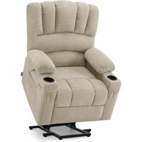 Mcombo - m Fernsehsessel mit Aufstehhilfe Elektrisch, 7102 (Stoff, Beige) von MCOMBO