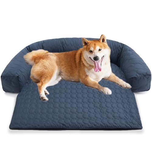 MCPTSN Hundedecke Sofa, Hundebett Couch für Sofaschutz Hund und Kofferraumschutz, Rutschfester Unterseite, Hundekissen mit Reißverschluss, für mittelgroße & kleine (S, Dunkelgrau) von MCPTSN