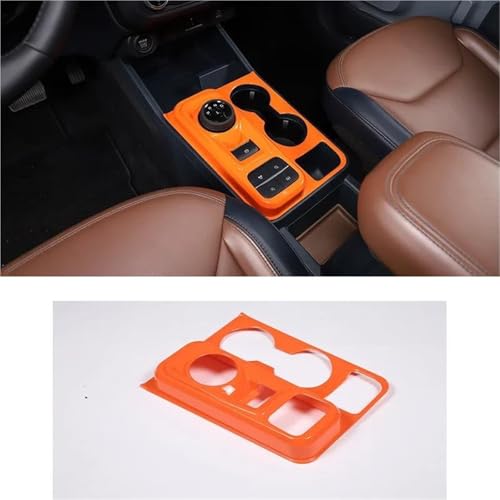 MCQNDS Für F&ord Für Maverick 2022 ABS Auto Center Control Shift Panel Abdeckung Trim Aufkleber Autoinnenraum(Orange) von MCQNDS
