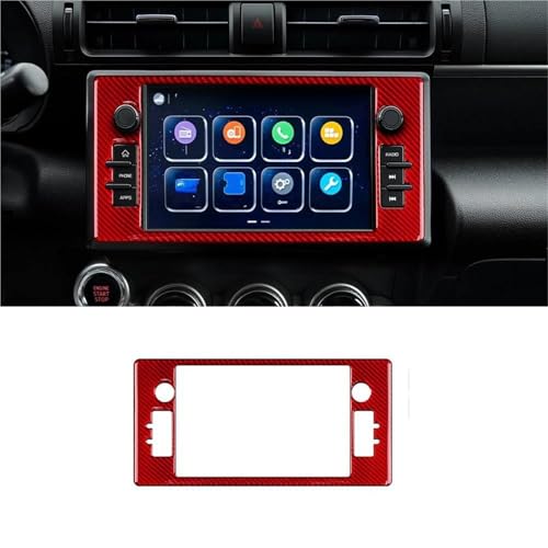 MCQNDS Für Subaru Für BRZ 2021 2022 2023 2024 Navigation Panel Abdeckung Innen Trim Autoinnenraum(Red) von MCQNDS
