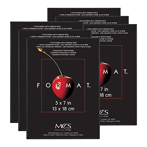 MCS Formatrahmen, schwarz, 12,7 x 17,8 cm, 6 Stück von MCS