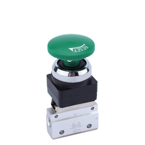 1/8" PT Innengewinde Dreiwege-Pneumatikventil mit zwei Positionen MOV-01 MOV-02 MOV-03A mechanisches Druckknopfschaltventil MOV-321(MOV-03-Green) von MCSEROST