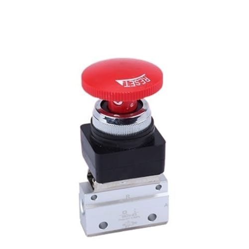 1/8" PT Innengewinde Dreiwege-Pneumatikventil mit zwei Positionen MOV-01 MOV-02 MOV-03A mechanisches Druckknopfschaltventil MOV-321(MOV-03-Red) von MCSEROST