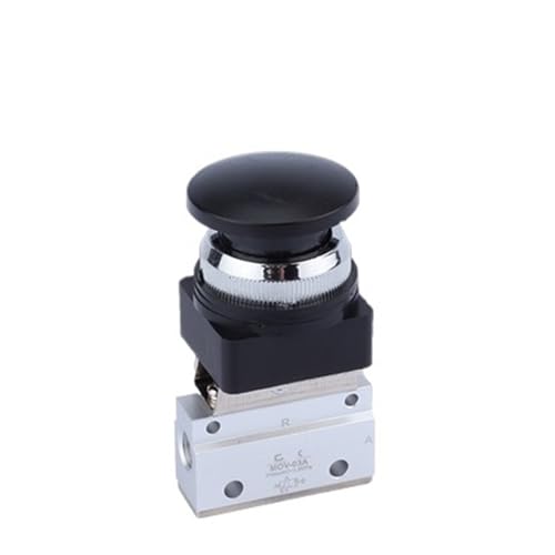 1/8" PT Innengewinde Dreiwege-Pneumatikventil mit zwei Positionen MOV-01 MOV-02 MOV-03A mechanisches Druckknopfschaltventil MOV-321(MOV-03A-Black-Mogu) von MCSEROST