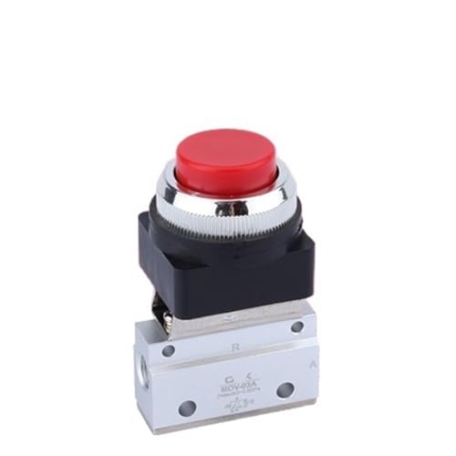 1/8" PT Innengewinde Dreiwege-Pneumatikventil mit zwei Positionen MOV-01 MOV-02 MOV-03A mechanisches Druckknopfschaltventil MOV-321(MOV-03A-Red-Gao) von MCSEROST