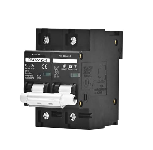 2P 100A 125A 150A DC100V 150V 250V 500V 1000V Spannungsschutzschalter C-Kurve Solarpanel Kurzschlussschutz(2P DC260-500V,125A) von MCSEROST