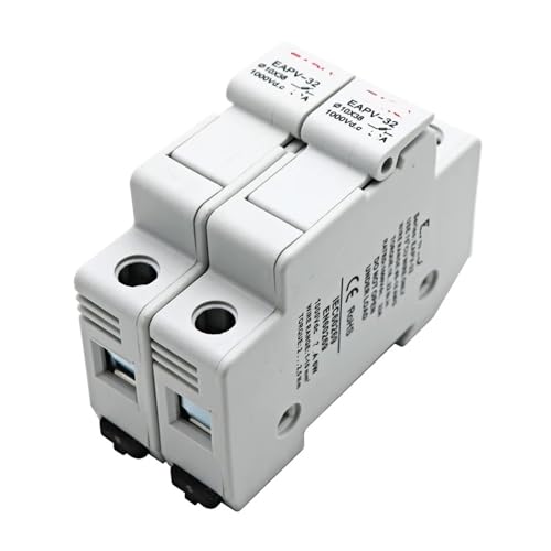 2P DIN-Schienen-Solar-Photovoltaik-DC-Sicherungshalter mit Kontrollleuchte, geeignet for 10 x 38 mm DC-Photovoltaik-Sicherungskette(25A,EAPV-32-2P) von MCSEROST