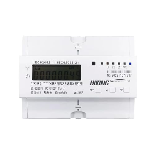 3-phasiger 80A intelligenter Zwei-Wege-Energiezähler, Timer, Stromverbrauchsmonitor, Kilowattstundenschalter, Wattmeter, 3 x 120 V, 3 x 220 V 3-phasiger 80A intelligenter Zwei-Wege-Energiezähler, Timer, Stromverbrauchsmonitor, Kilowattstundenschalter, Wattmeter, 3 x 120 V, 3 x 220 V von MCSEROST