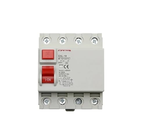 4P 10/30mA Typ A elektromagnetischer Fehlerstromschutzschalter Differentialschutzschalter Sicherheitsschalter(10mA,4P 6A) von MCSEROST