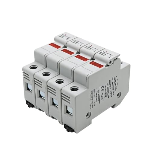 4P DIN-Schienen-Solar-Photovoltaik-DC-Sicherungshalter mit Kontrollleuchte, geeignet for 10 x 38 mm DC-Photovoltaik-Sicherungskette(25A,EAPV-32L-4P) von MCSEROST