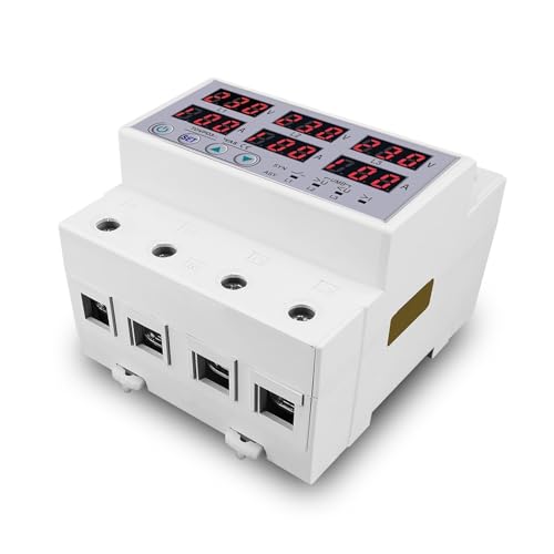 DIN-Schiene 3P+N einstellbarer Überspannungs- und Unterspannungsstrombegrenzungsschutz-Relaisschutz synchron und asynchron(100A 3X220V) von MCSEROST