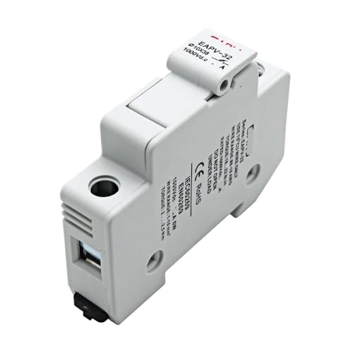 Der EAPV-32-1/2/3/4P DIN-Schienen-Solar-Photovoltaik-DC-Sicherungshalter mit Kontrollleuchte ist for 10 * 38 mm DC-Photovoltaik-Sicherungsketten geeignet(32A,EAPV-32-1P) von MCSEROST