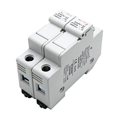 Der EAPV-32-1/2/3/4P DIN-Schienen-Solar-Photovoltaik-DC-Sicherungshalter mit Kontrollleuchte ist for 10 * 38 mm DC-Photovoltaik-Sicherungsketten geeignet(32A,EAPV-32-2P) von MCSEROST