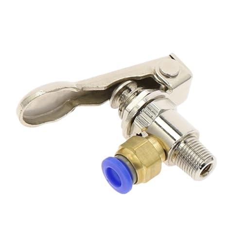 Luftpneumatisches mechanisches Ventil TAC2-3P Auslassventil 2-Positionen 3-Wege M5 Innengewinde 1/8 Außengewinde Hebelknopfschalter mit Zubehör(TAC2-3P -PC8MM) von MCSEROST