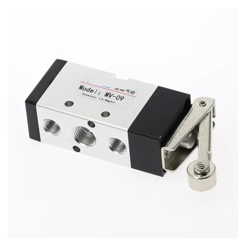 MV-09 Rollenhebel 2-Positionen 5-Wege-Rollen-Mechanisches Ventil MV522R Lufteinlass Auslass 1/4 Zoll Auslass 1/8 Zoll(MV-09) von MCSEROST