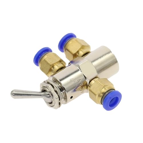 Zylinderluft pneumatisches mechanisches Ventil TAC2-4V Auslassventil 2-Positionen 5-Wege selbstsichernder Kippschalter mit Zubehör(TAC2-4V-PC6MM) von MCSEROST