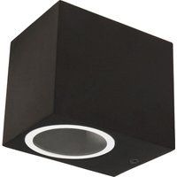 Wandleuchte Mcshine Square-A schwarz, IP44, 1x GU10, Aluminium Gehäuse von MCSHINE