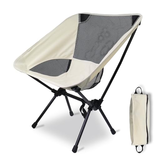Campingstuhl Faltbar, Tragbare Camping Klappstuhl Ultraleicht, Camping Stuhl Bis 150 Kg, Schnelle Installation, Tragbarer Speicher Für Outdoor, Picknick, Strand von MCTNCT