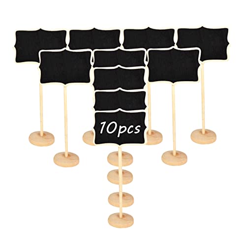 MCUILEE Set von 10 Irregulär Mini-hölzern Tafel-Holz WordPad Nachricht Board Halter mit Ständer für Party Hochzeit Tisch Nummer/Tischkarte Einstellung Dekoration MCUILEE Set von 10 Irregulär Mini-hölzern Tafel-Holz WordPad Nachricht Board Halter mit Ständer für Party Hochzeit Tisch Nummer/Tischkarte Einstellung Dekoration von MCUILEE