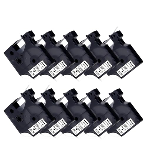 MCUXMVUMI 10pk 6mm 43613 Schwarz auf weißem Klebeband, kompatibel mit D1 Tape 43613 Label Tape Druckerhandel Kompatibel mit Labelmanager 160 280 Label -Hersteller von MCUXMVUMI