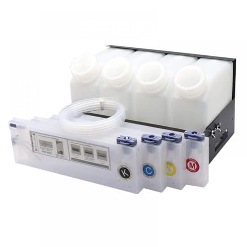 MCUXMVUMI ECO -Lösungsmitteldrucker Kompatibel mit JV33 JV5 JV3 TS3 mit kompatiblen Roland Mimaki -Schüttgut -Tintensystem (4 Patronen 220 ml Plus 4 Flaschen)(1set) von MCUXMVUMI