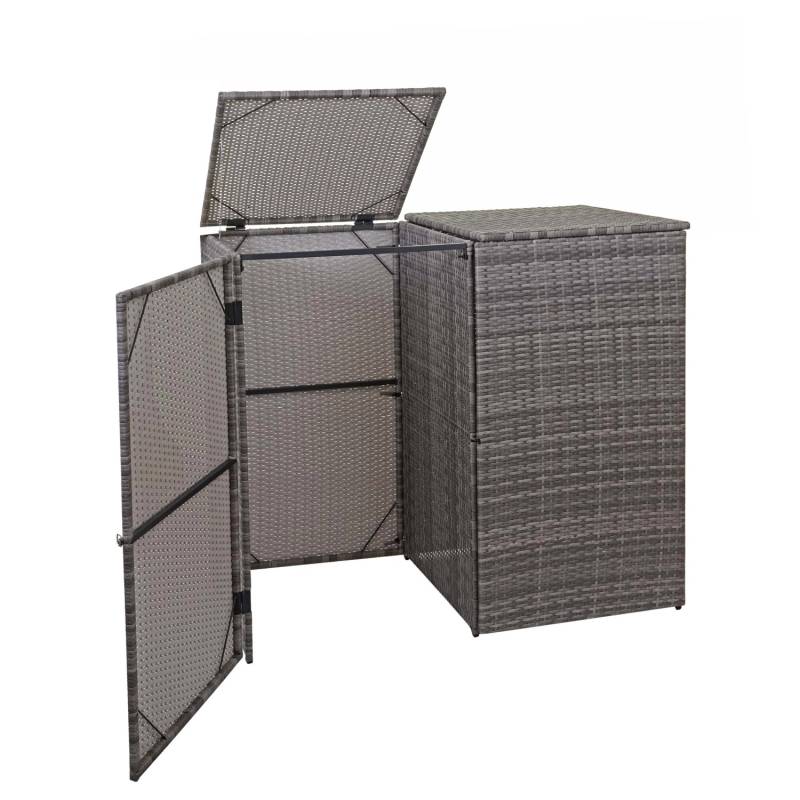 MCW 2er-Mülltonnenverkleidung E25 2x120l Grau 176x130x131cm von MCW