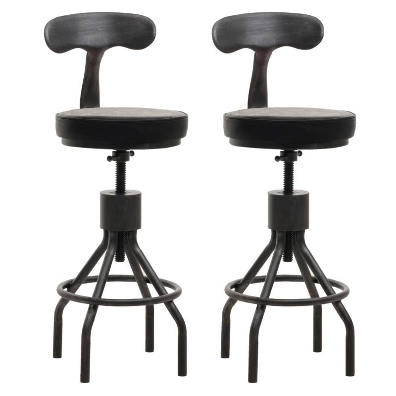 MCW 2er-Set Barhocker N22 Schwarz von MCW
